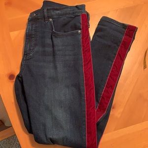 Loft Tuxedo Stripe Skinny jeans size 6/28